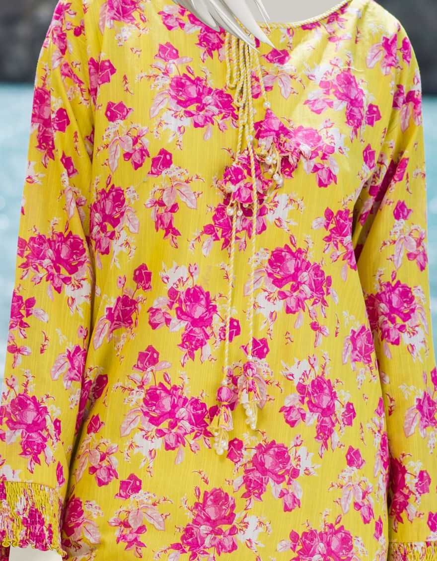 PINK-YELLOW KHADDAR 2PC UNSTITCHED | JJLS-W-JW2-US-21-2019 FB/DELANY - Image 2