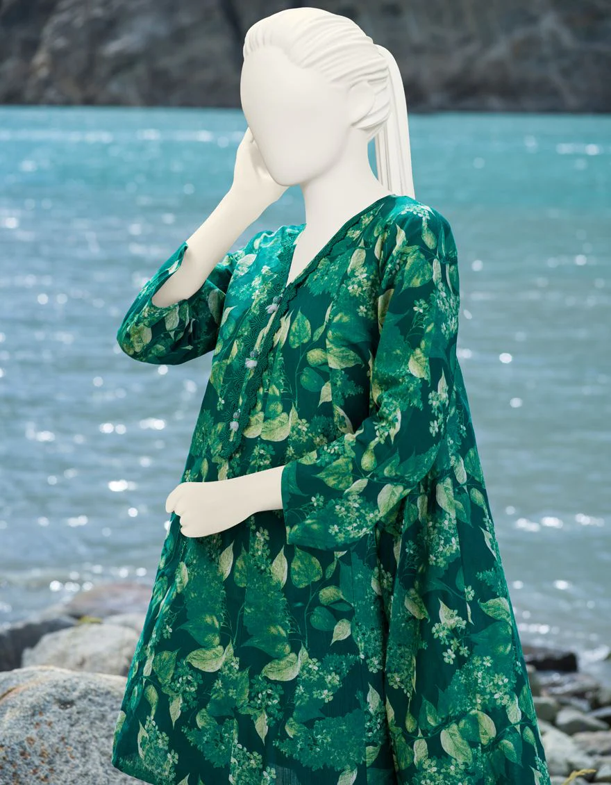 GREEN KHADDAR 2PC UNSTITCHED | JJLS-W-JW2-US-21-2020 FB/DWELL - Image 2