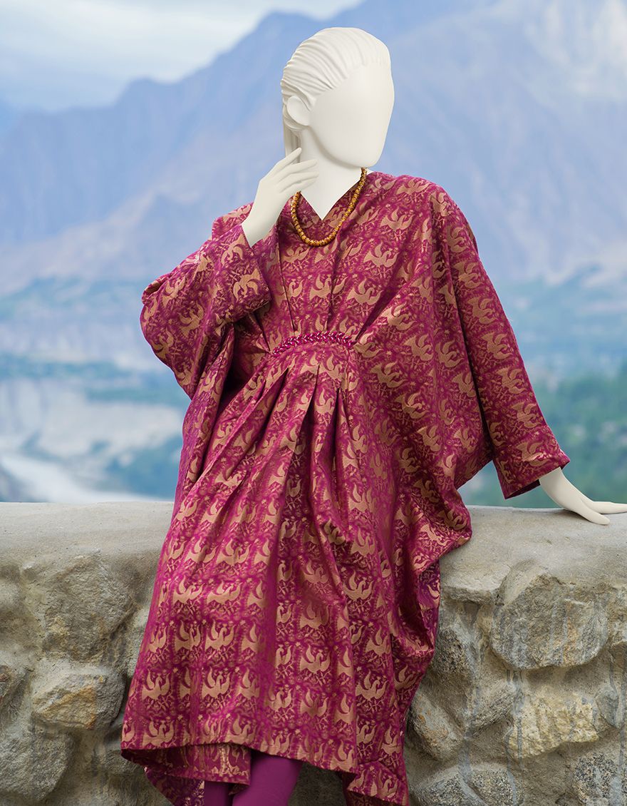 MAGENTA JACQUARD 2PC UNSTITCHED | JJLS-W-JW2-US-21-2029 FB/OTTAH - Image 3