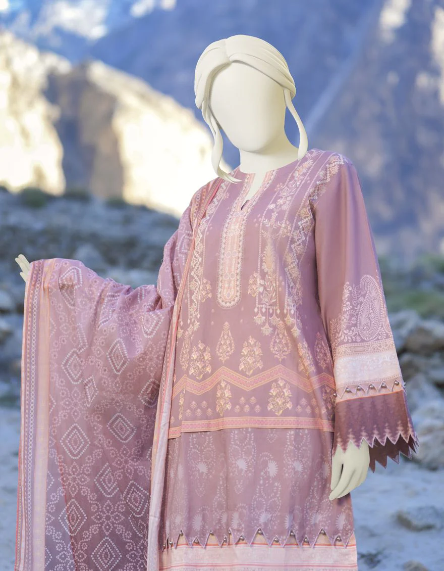 BROWN CAMBRIC 2PC UNSTITCHED | JJLS-W-JW2-US-21-7021 FB/OAK - Image 2