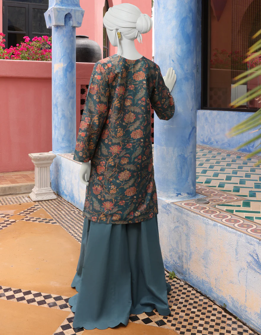 GREEN CAMBRIC 2PC UNSTITCHED | JJLS-W-JW2-US-22-2037 FB/EMM - Image 2