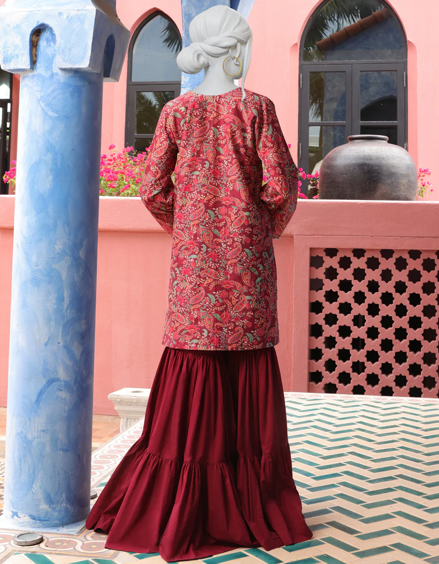 MULTICOLOR CAMBRIC 2PC UNSTITCHED | JJLS-W-JW2-US-22-2038 FB/ELIA - Image 2