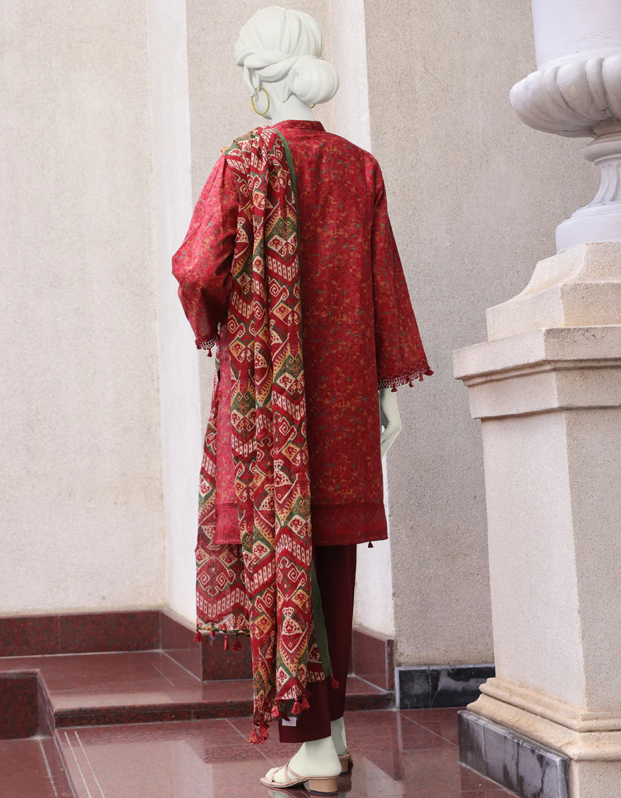 MAROON CAMBRIC 2PC UNSTITCHED | JJLS-W-JW2-US-22-7039 FB/SURKHI - Image 2
