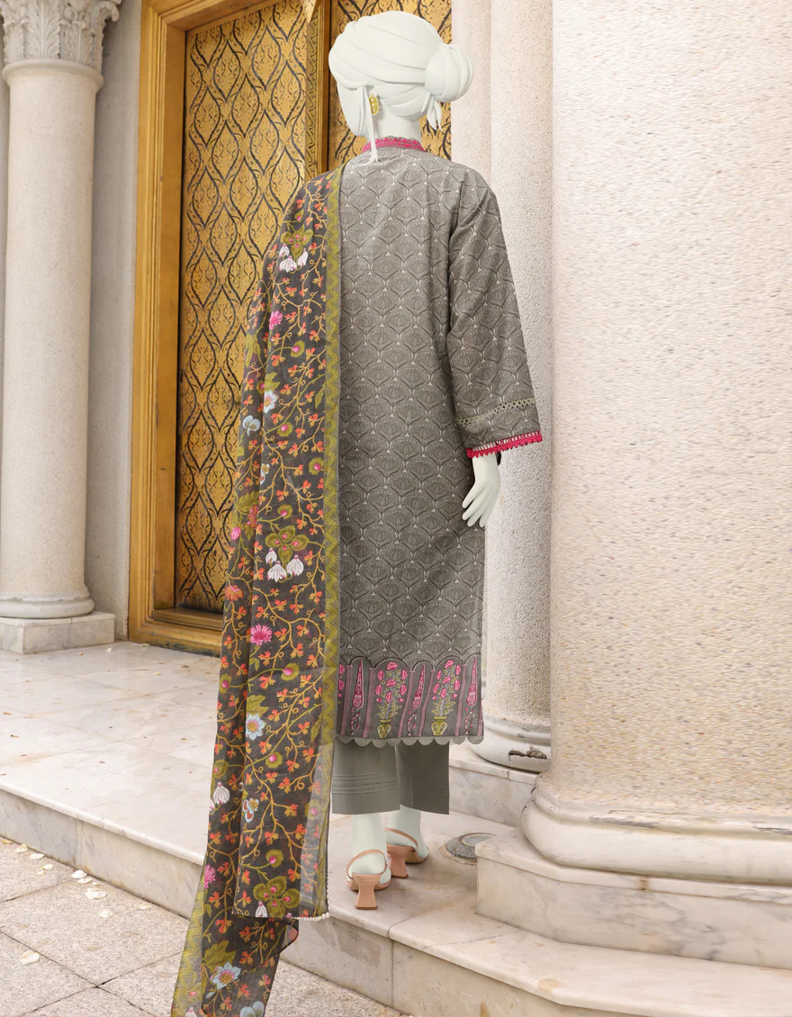 GREY CAMBRIC 2PC UNSTITCHED | JJLS-W-JW2-US-22-7040 FB/KALAMKAR - Image 2