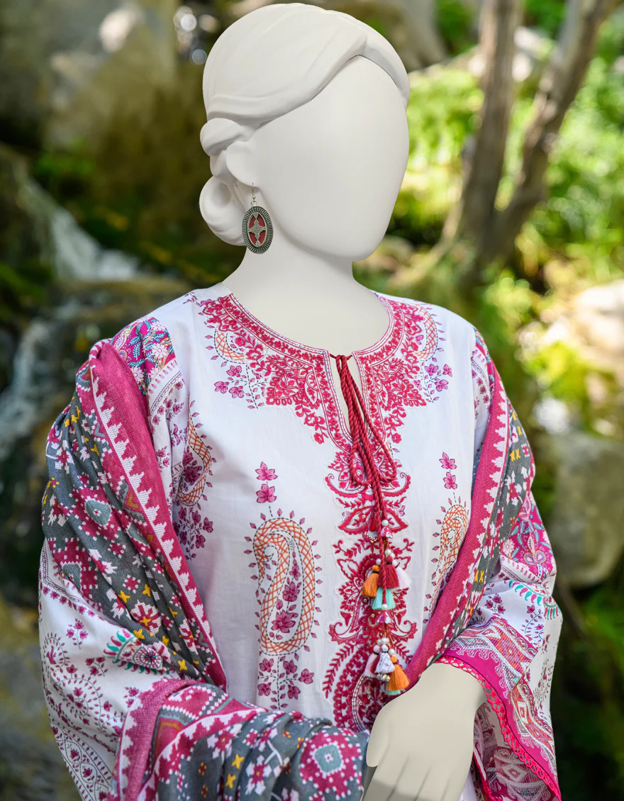 HOT PINK CAMBRIC 2PC UNSTITCHED | JJLS-W-JW2-US-23-7036 FB/ORACLE-7 - Image 4