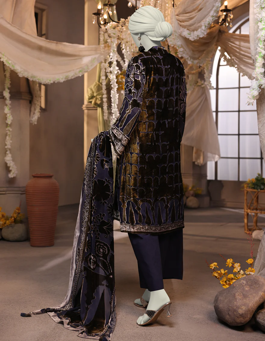 MULTICOLOR 3PC UNSTITCHED | JJLS-W-JWU-24-1757 FB/SUZANI FOLK-2 - Image 2