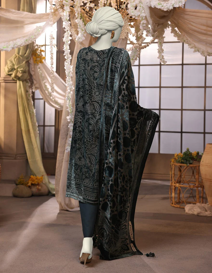 BLUE 3PC UNSTITCHED | JJLS-W-JWU-24-1760 FB/EASTERN OPULANCE-1 - Image 3