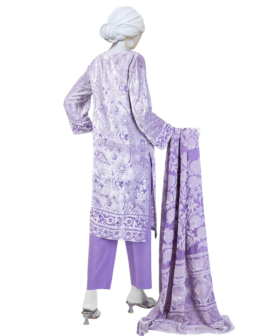 PURPLE 3PC UNSTITCHED | JJLS-W-JWU-24-1761 FB/EASTERN OPULANCE-2 - Image 2