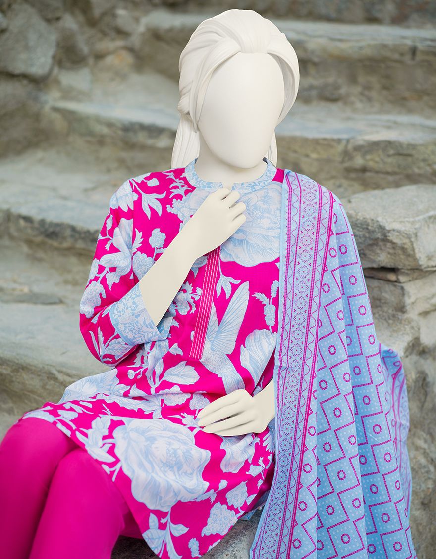 PINK CAMBRIC 3PC UNSTITCHED | JJLS-W-JWU-US-21-1788 FB/ASTARTE - Image 2