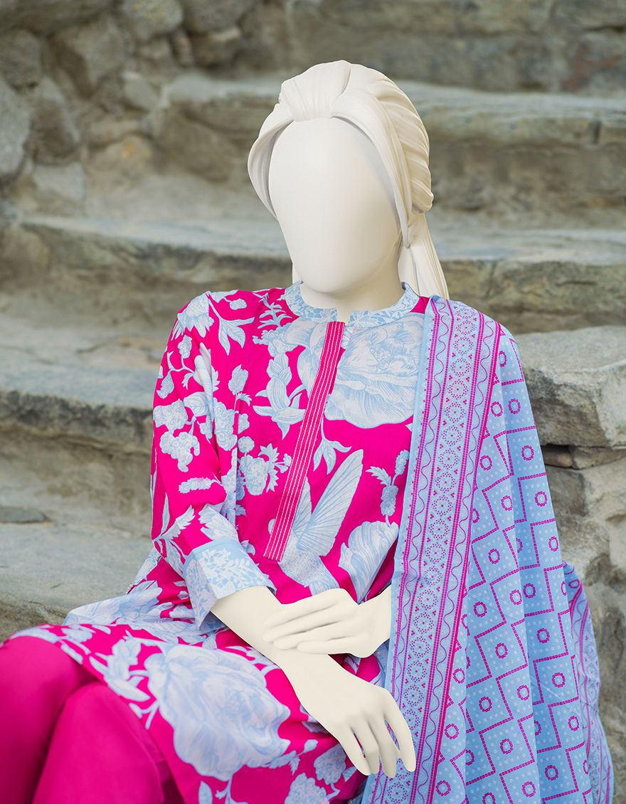 PINK CAMBRIC 3PC UNSTITCHED | JJLS-W-JWU-US-21-1788 FB/ASTARTE - Image 3