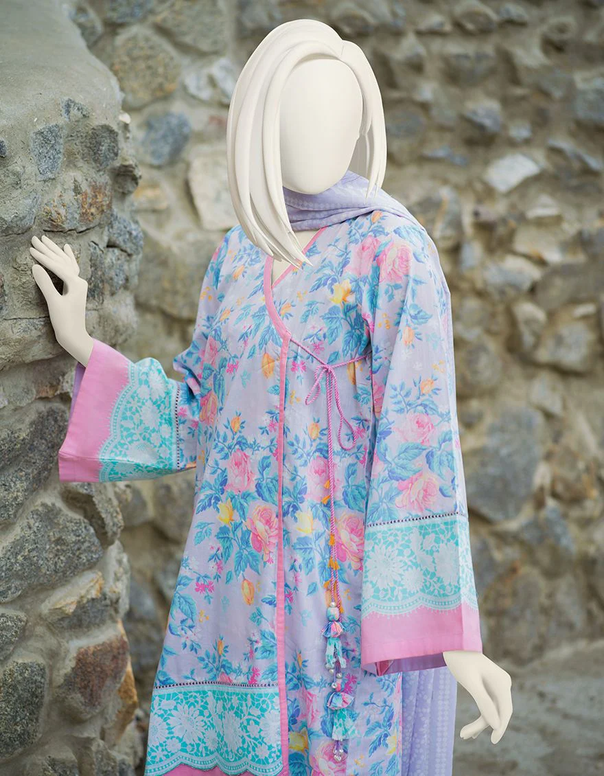 BEIGE-YELLOW CAMBRIC 3PC UNSTITCHED | JJLS-W-JWU-US-21-1792 FB/CHATHS - Image 2