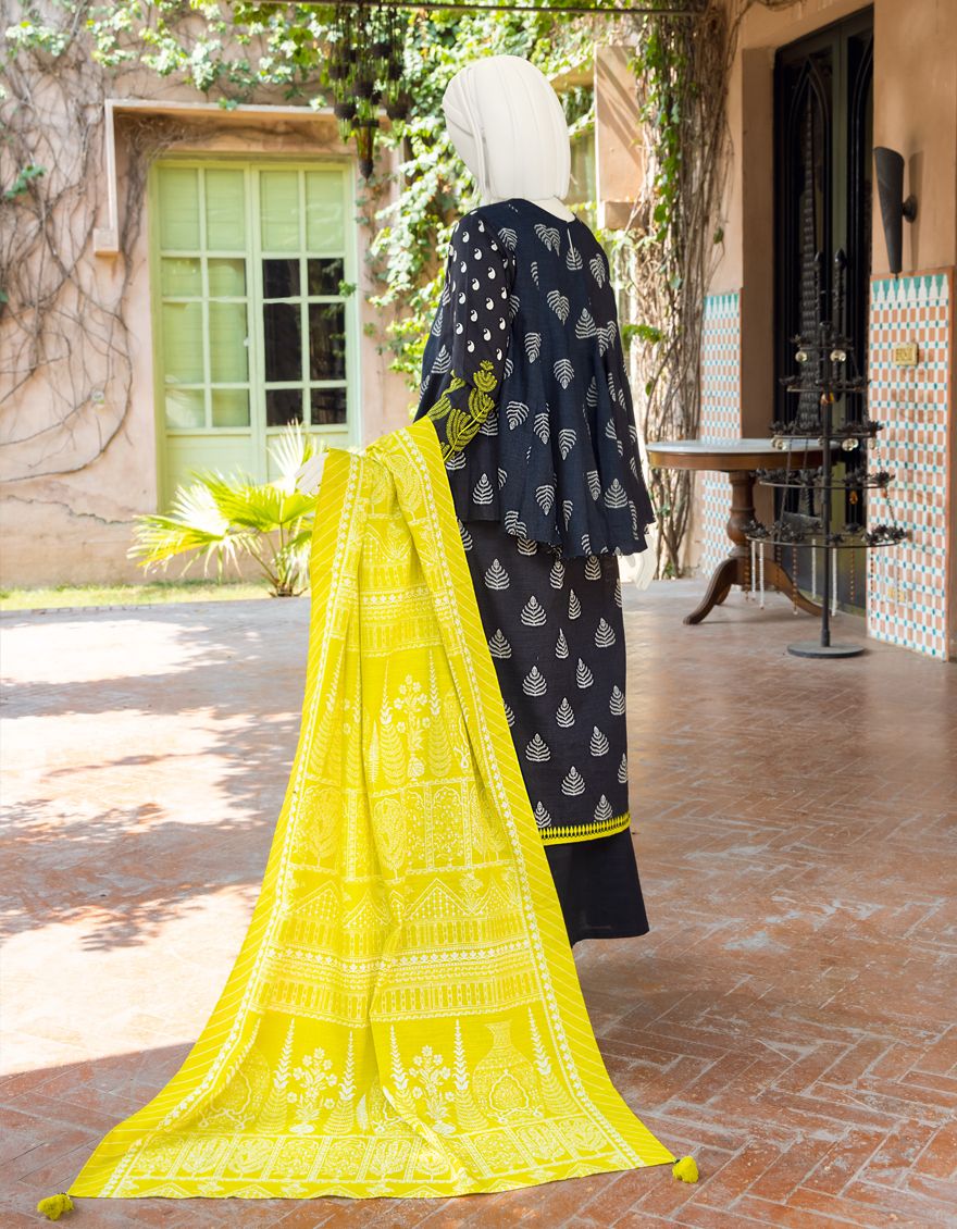 GREYISH BLACK KHADDAR 3PC UNSTITCHED | JJLS-W-JWU-US-21-1794 FB/AMUNET - Image 3