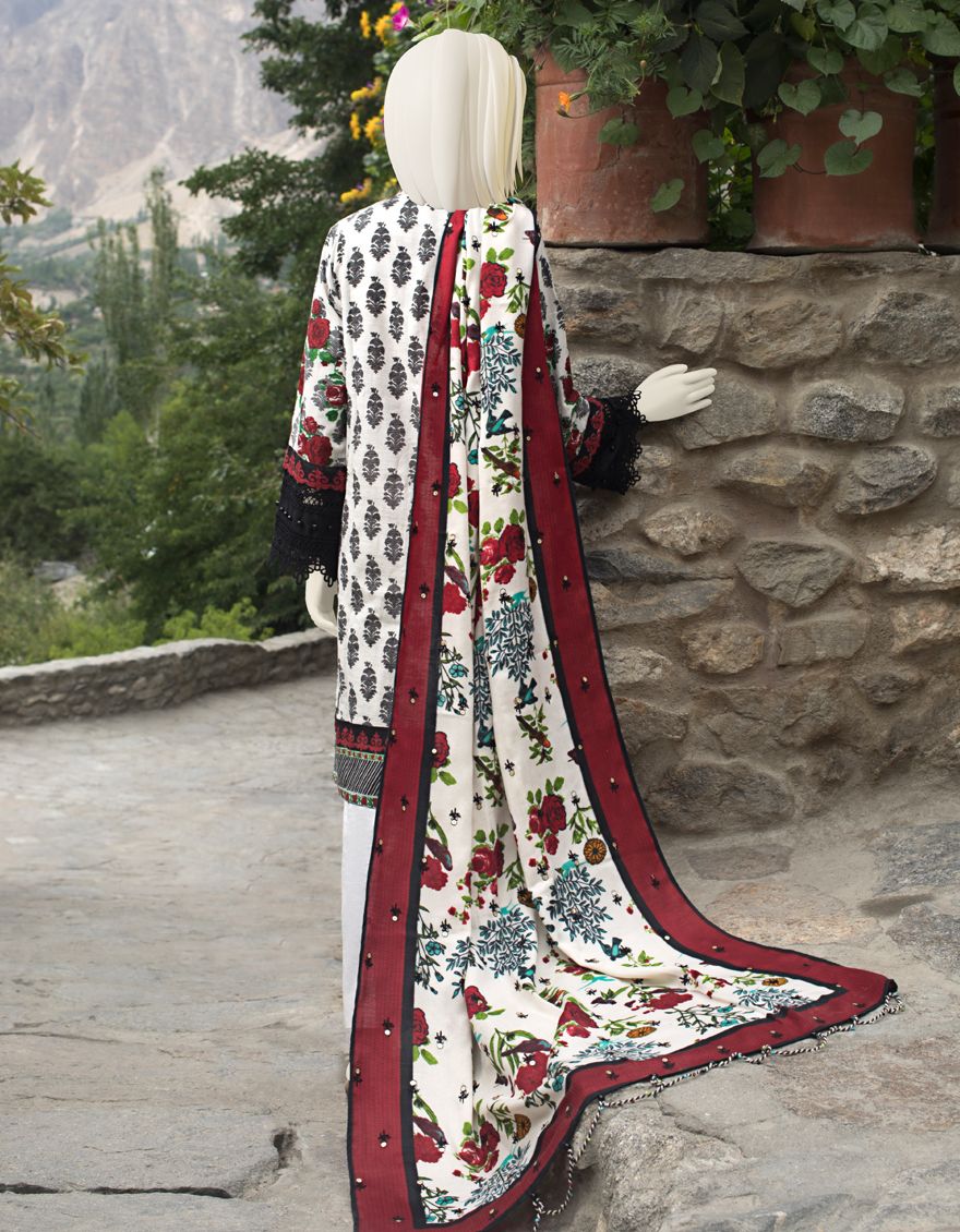 ECR KHADDAR 3PC UNSTITCHED | JJLS-W-JWU-US-21-1803 FB/MADHUBANI - Image 3