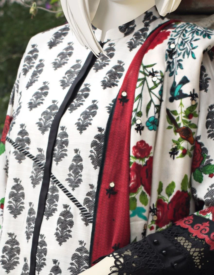ECR KHADDAR 3PC UNSTITCHED | JJLS-W-JWU-US-21-1803 FB/MADHUBANI - Image 4