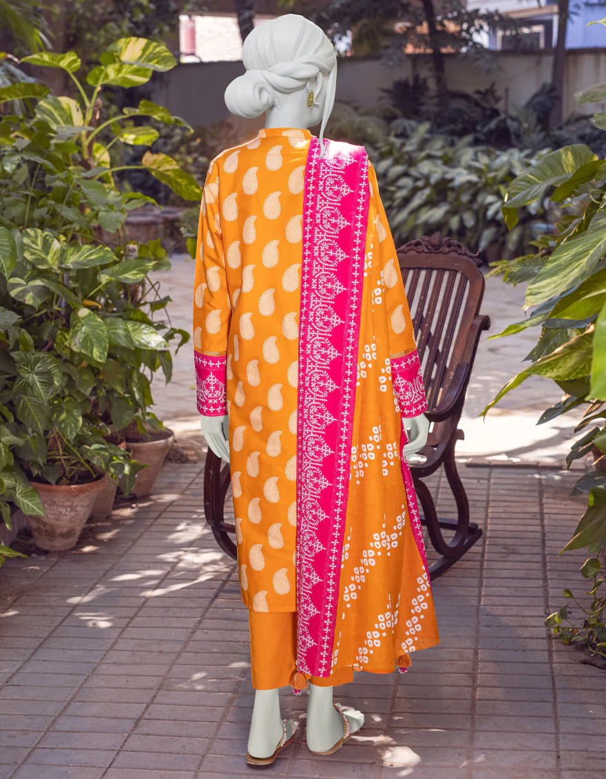 MUSTARD CAMBRIC 3PC UNSTITCHED | JJLS-W-JWU-US-22-1794/B FB/JANET - Image 2