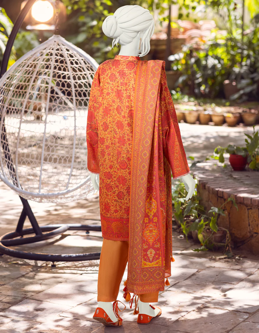 MULTICOLOR KHADDAR 3PC UNSTITCHED | JJLS-W-JWU-US-22-1799/B FB/FERN 2 - Image 2