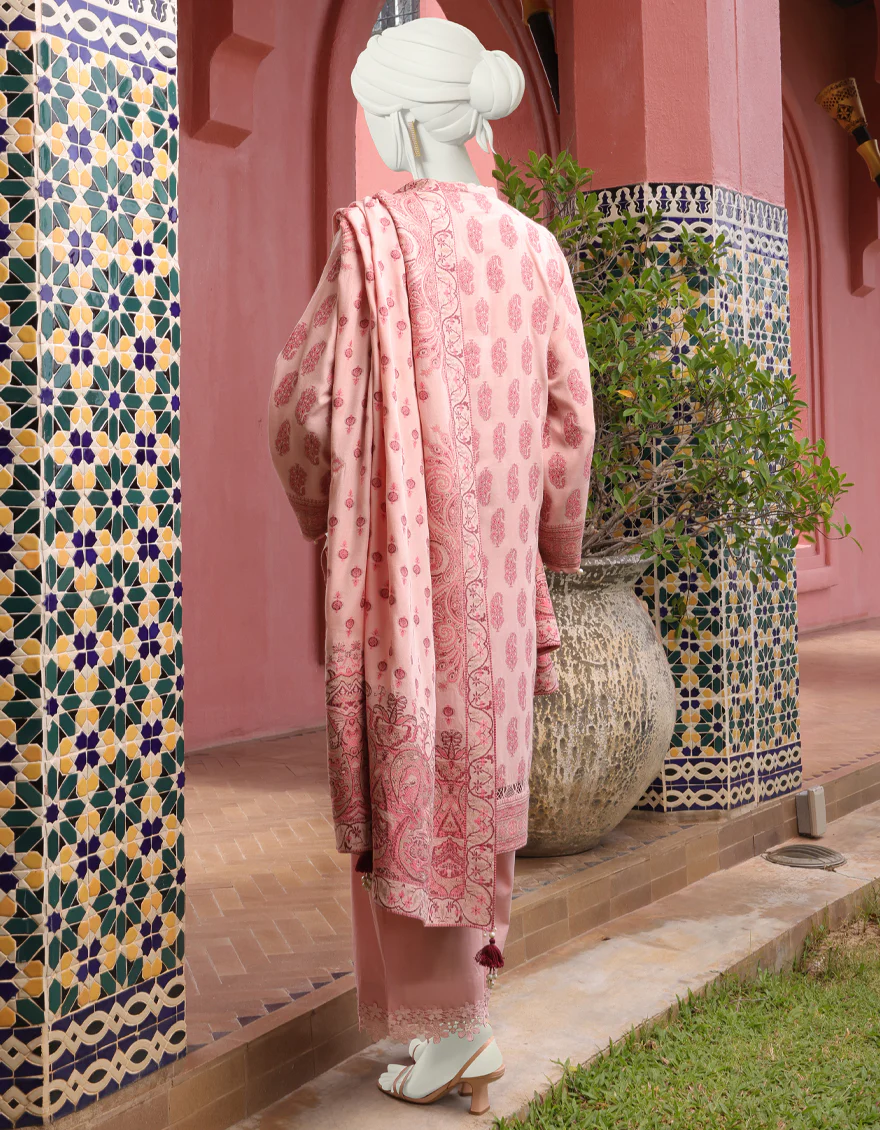 LIGHT PINK JACQUARD 3PC UNSTITCHED | JJLS-W-JWU-US-22-1806 FB/DHAANI - Image 2