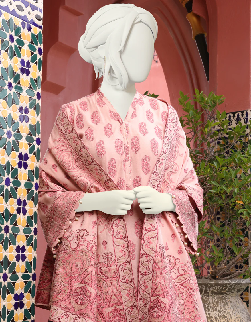 LIGHT PINK JACQUARD 3PC UNSTITCHED | JJLS-W-JWU-US-22-1806 FB/DHAANI - Image 4