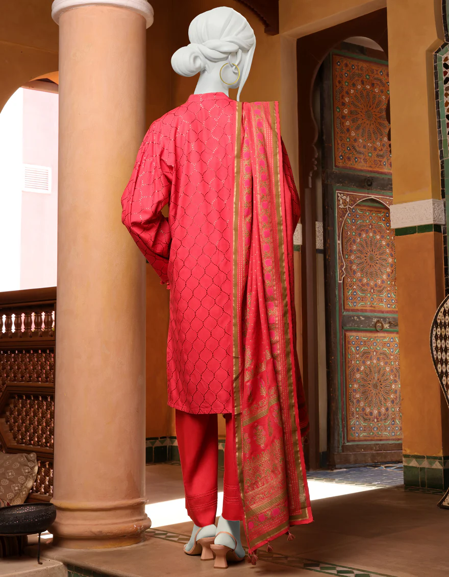 CORAL PINK MARINA 3PC UNSTITCHED | JJLS-W-JWU-US-22-1823 FB/SURKH - Image 2