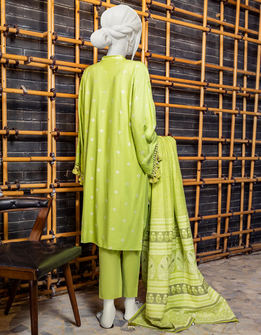 GREEN DYED 3PC UNSTITCHED | JJLS-W-JWU-US-22-1825 FB/SABZ - Image 2