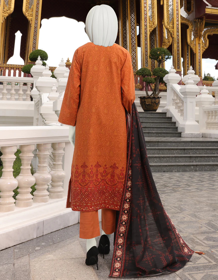RUST KHADDAR 3PC UNSTITCHED | JJLS-W-JWU-US-22-1828 FB/LORD - Image 2