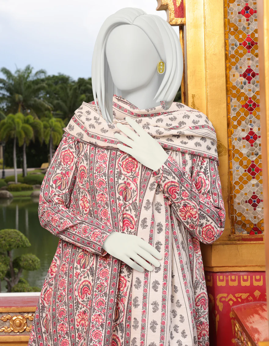 MULTICOLOR KHADDAR 3PC UNSTITCHED | JJLS-W-JWU-US-22-1832 FB/ARIR - Image 4