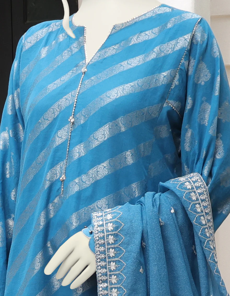 FEROZI JACQUARD 3PC UNSTITCHED | JJLS-W-JWU-US-22-1852 FB/KAREN - Image 3