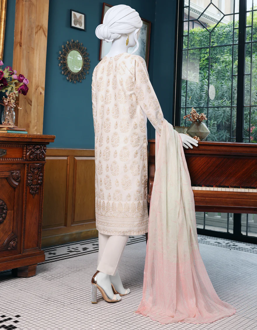 OFF WHITE CAMBRIC 3PC UNSTITCHED | JJLS-W-JWU-US-22-1855 FB/WHITE(468) - Image 2