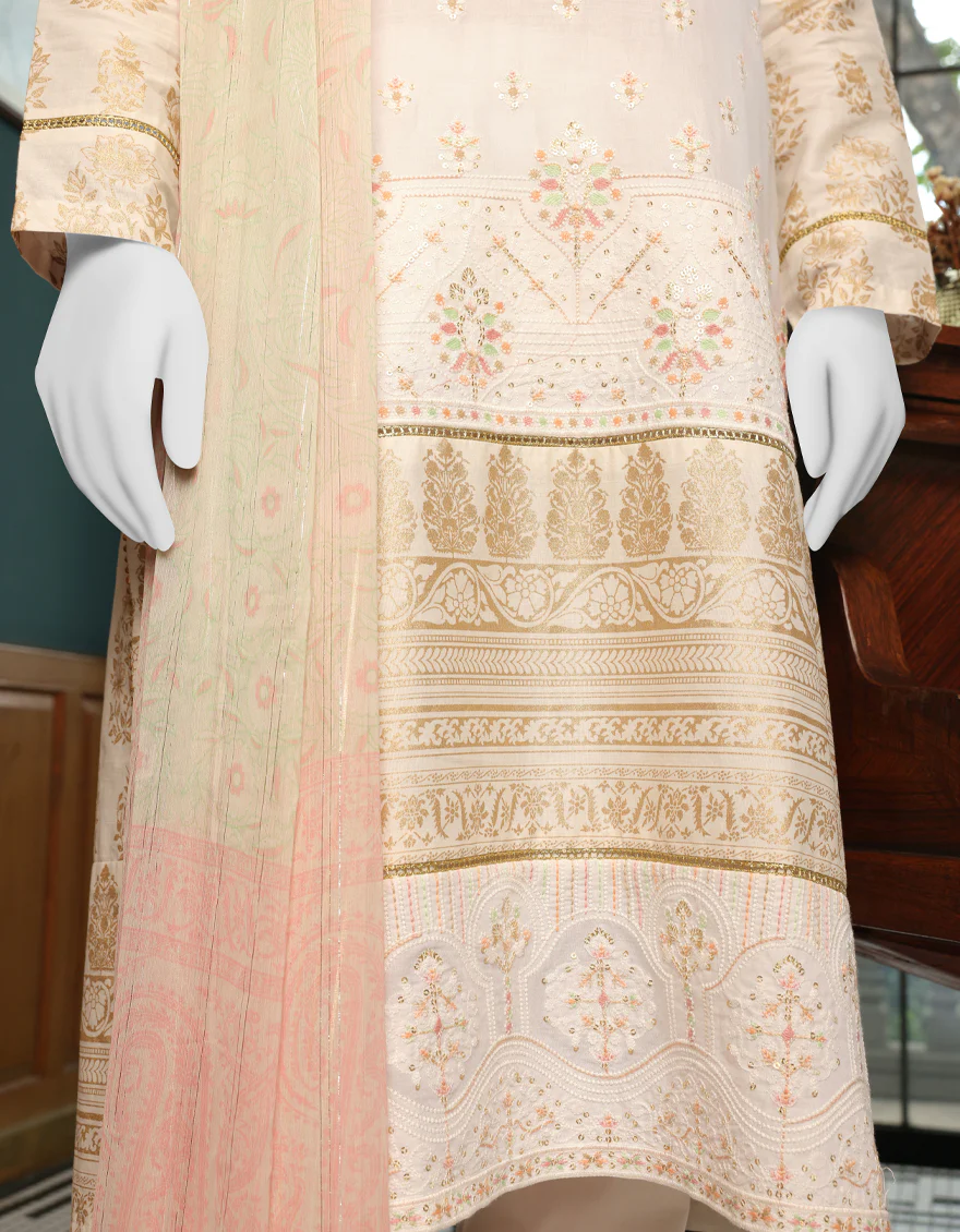 OFF WHITE CAMBRIC 3PC UNSTITCHED | JJLS-W-JWU-US-22-1855 FB/WHITE(468) - Image 5