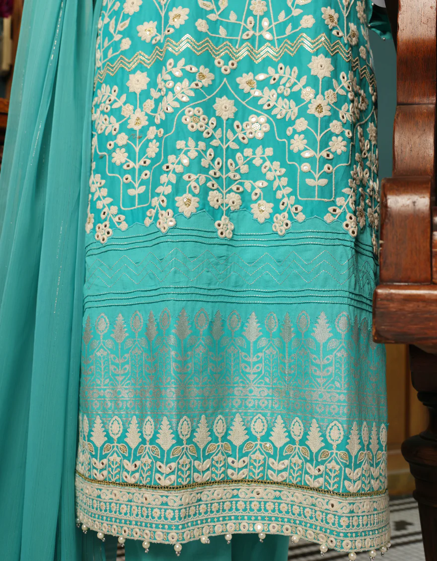 FEROZI CAMBRIC 3PC UNSTITCHED | JJLS-W-JWU-US-22-1858 FB/BLUE(1002) - Image 3