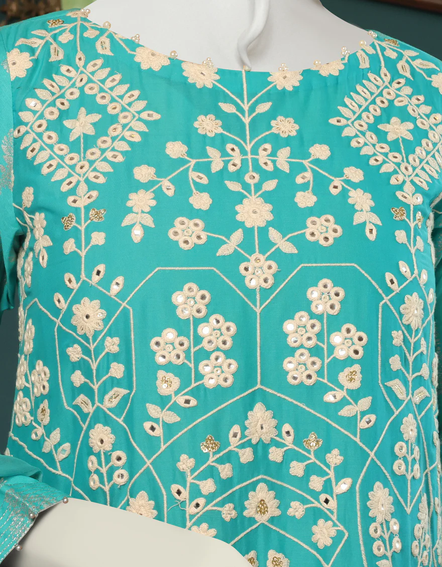 FEROZI CAMBRIC 3PC UNSTITCHED | JJLS-W-JWU-US-22-1858 FB/BLUE(1002) - Image 4