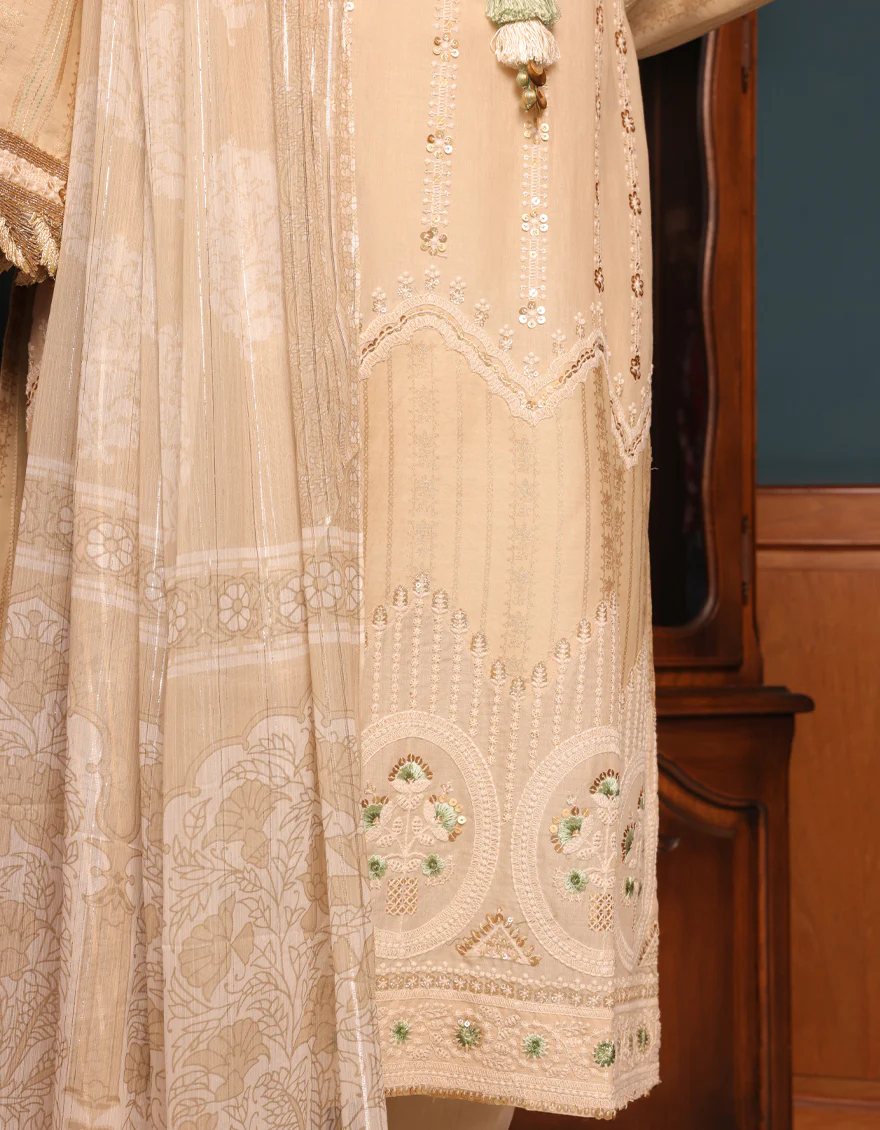 BEIGE CAMBRIC 3PC UNSTITCHED | JJLS-W-JWU-US-22-1875 FB/BEIGE(1003) - Image 5