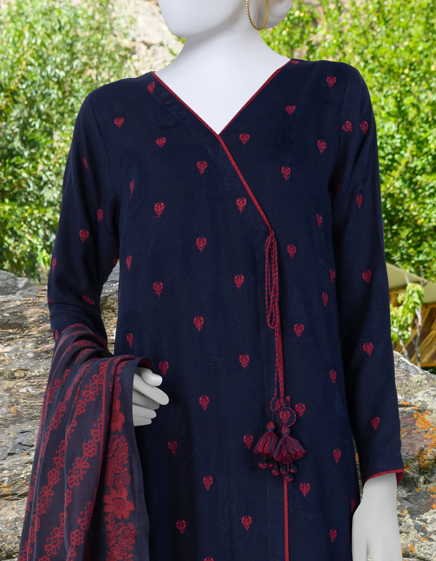 NAVY BLUE DYED 3PC UNSTITCHED | JJLS-W-JWU-US-23-1848 FB/ENCHANTAE-4 - Image 3