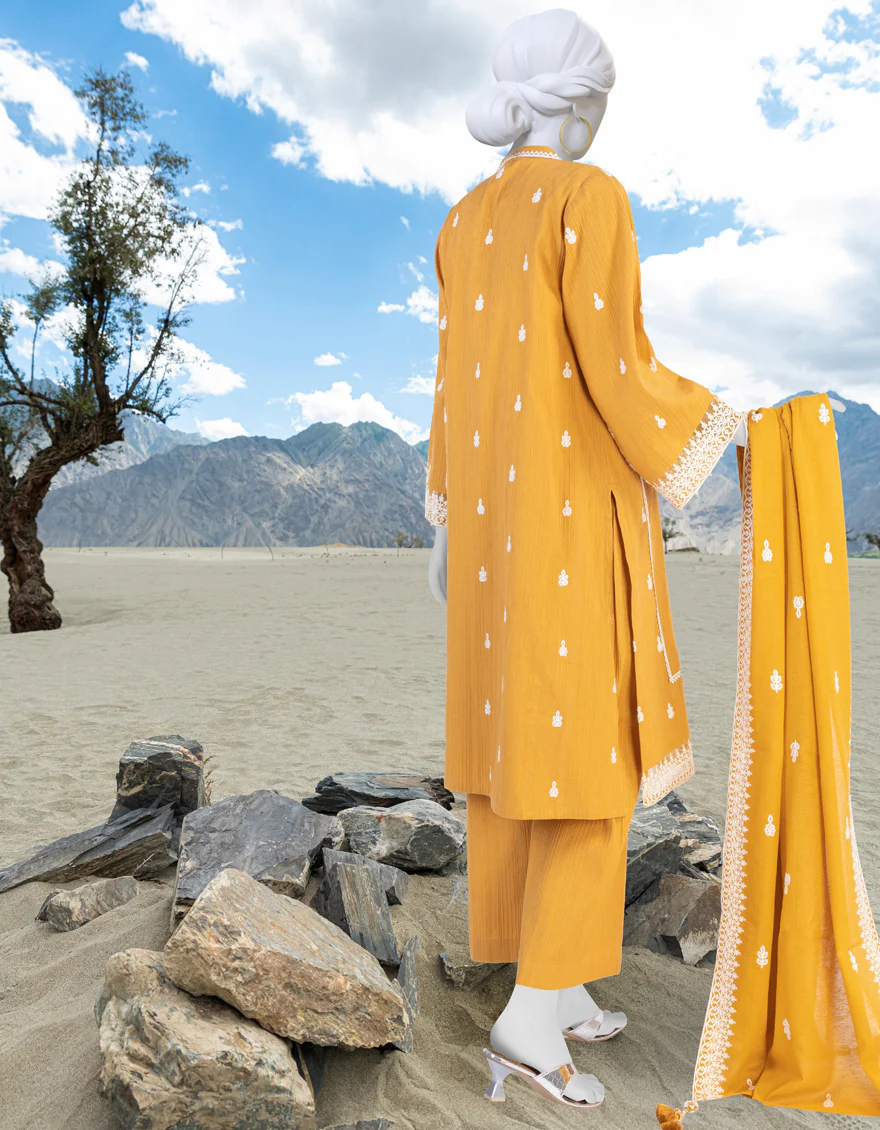 MUSTARD KARANDI 3PC UNSTITCHED | JJLS-W-JWU-US-23-1850 FB/VOUGE-2 - Image 2