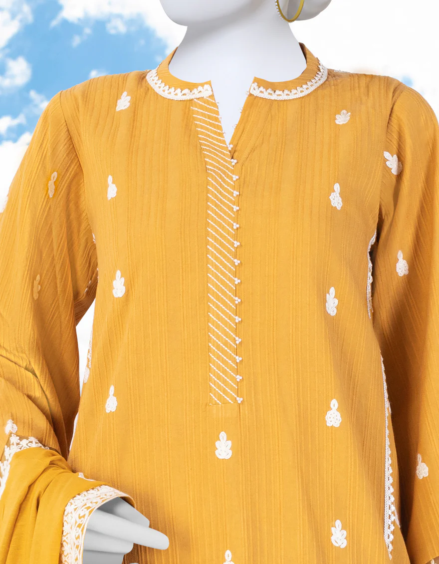MUSTARD KARANDI 3PC UNSTITCHED | JJLS-W-JWU-US-23-1850 FB/VOUGE-2 - Image 3