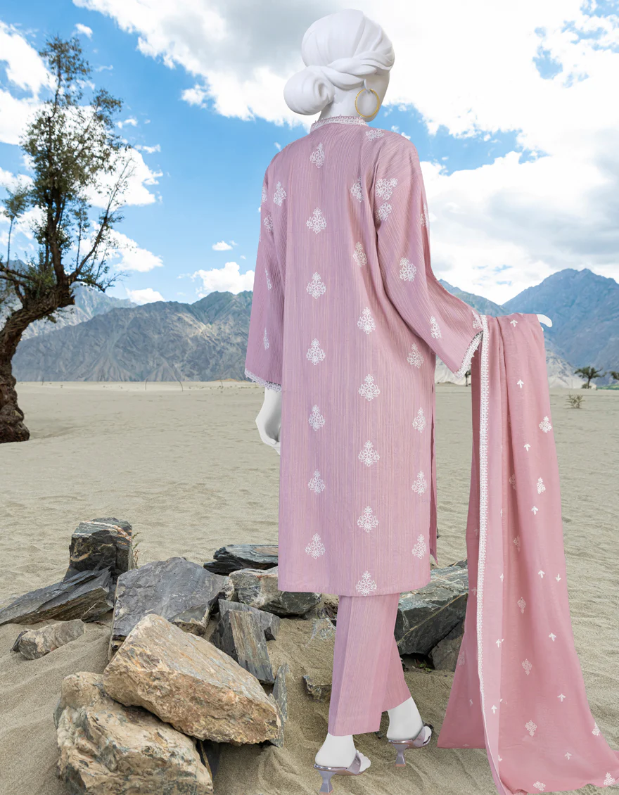 PINK KARANDI 3PC UNSTITCHED | JJLS-W-JWU-US-23-1852 FB/VOUGE-4 - Image 2