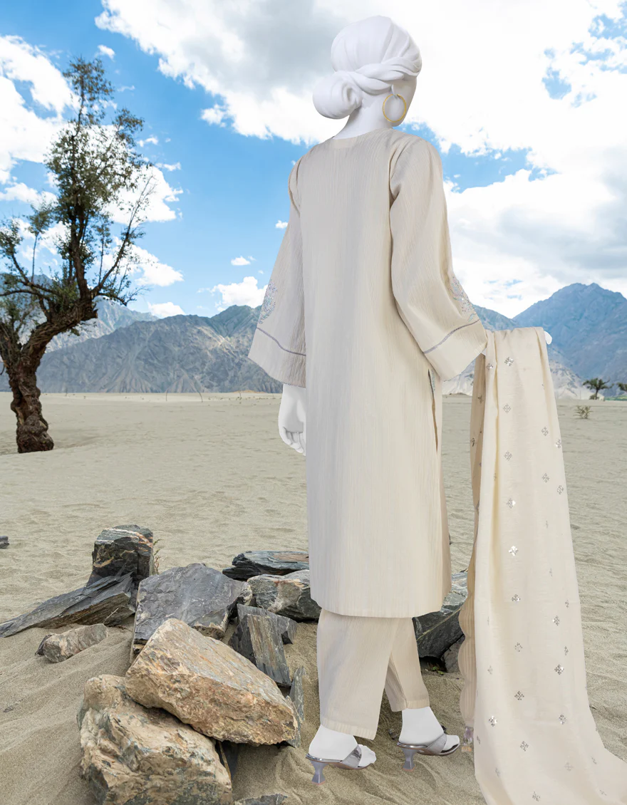 CREAM KARANDI 3PC UNSTITCHED | JJLS-W-JWU-US-23-1853 FB/VOUGE-5 - Image 2