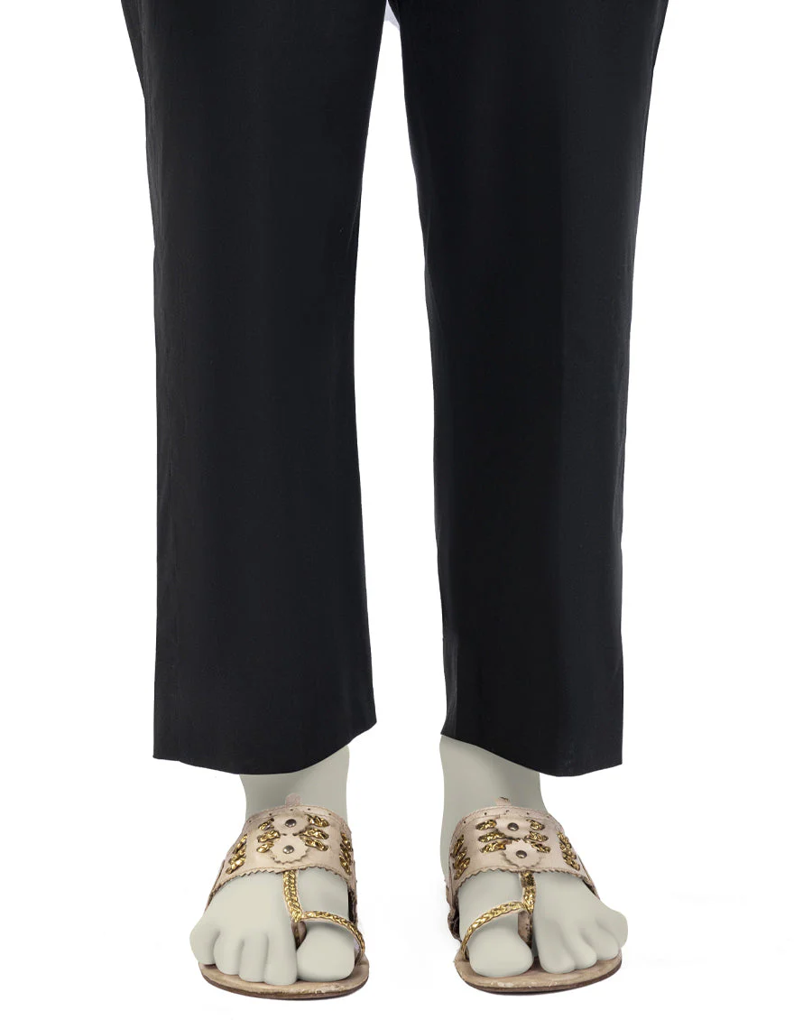 BLACK RAW SILK TROUSERS | JJLT-S-25-8041 FB/DT - Image 2