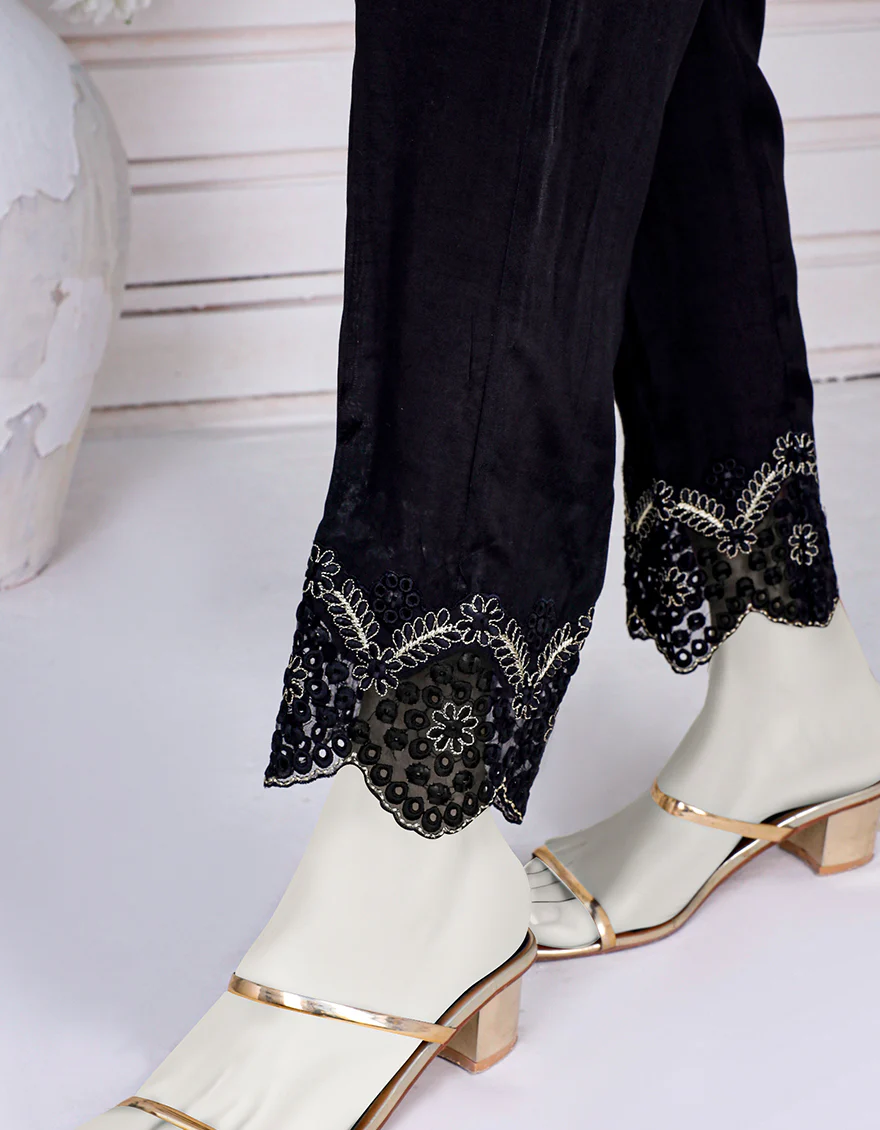 BLACK SILK TROUSERS | JJLT-S-JPWT-US-23-581 FB/FF-471 - Image 3