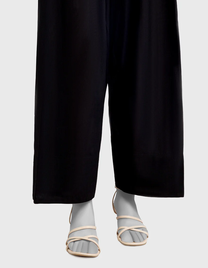 BLACK KHADDAR SLUB TROUSERS | JJLT-W-25-8068 FB/BASIC-L-25