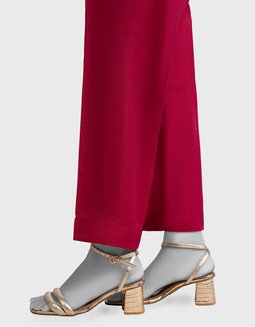 MAROON RAW SILK TROUSERS | JJLT-W-25-8074 FB/ELFESYA-05 - Image 2