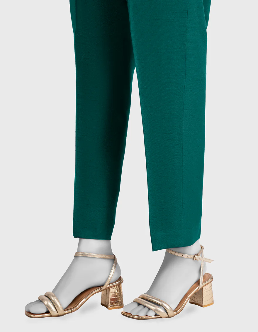 GREEN RAW SILK TROUSERS | JJLT-W-25-8075 FB/ELFESYA-06 - Image 2