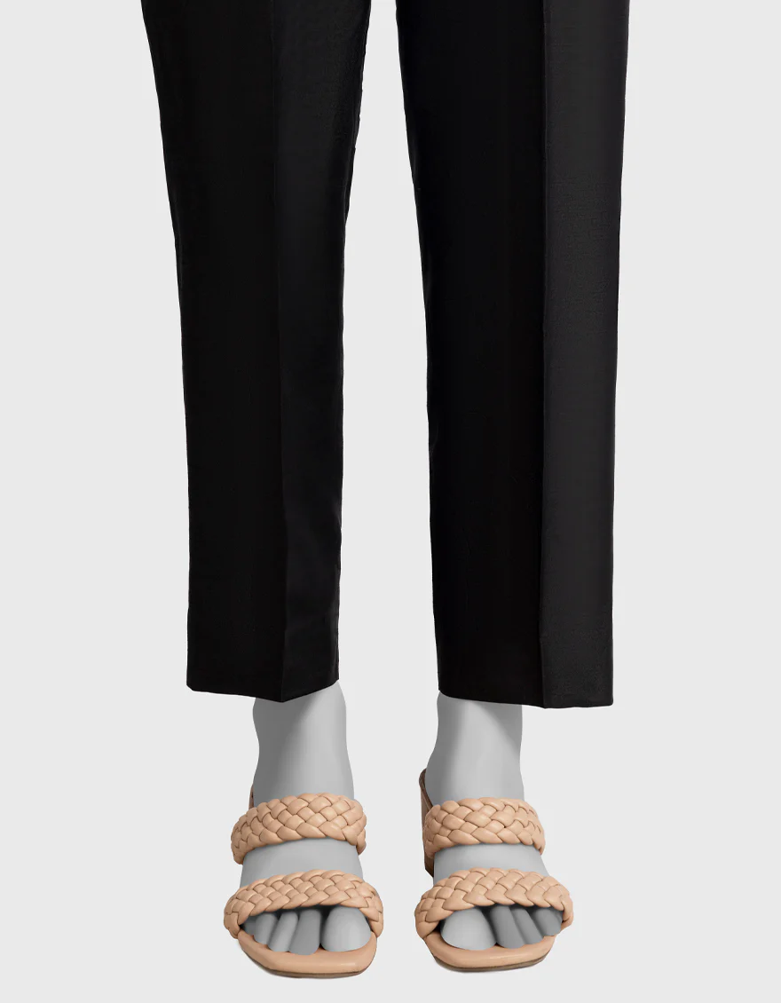 BLACK RAW SILK TROUSERS | JJLT-W-25-8080 FB/JH-370 - Image 2