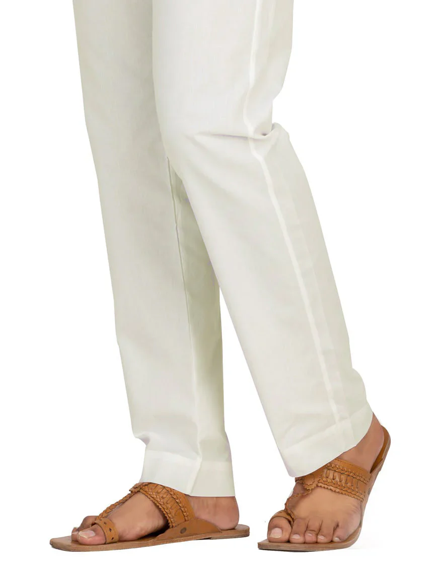 OFF WHITE COTTON TROUSERS | JJPS-302-R14/S25/JJ8872/A4