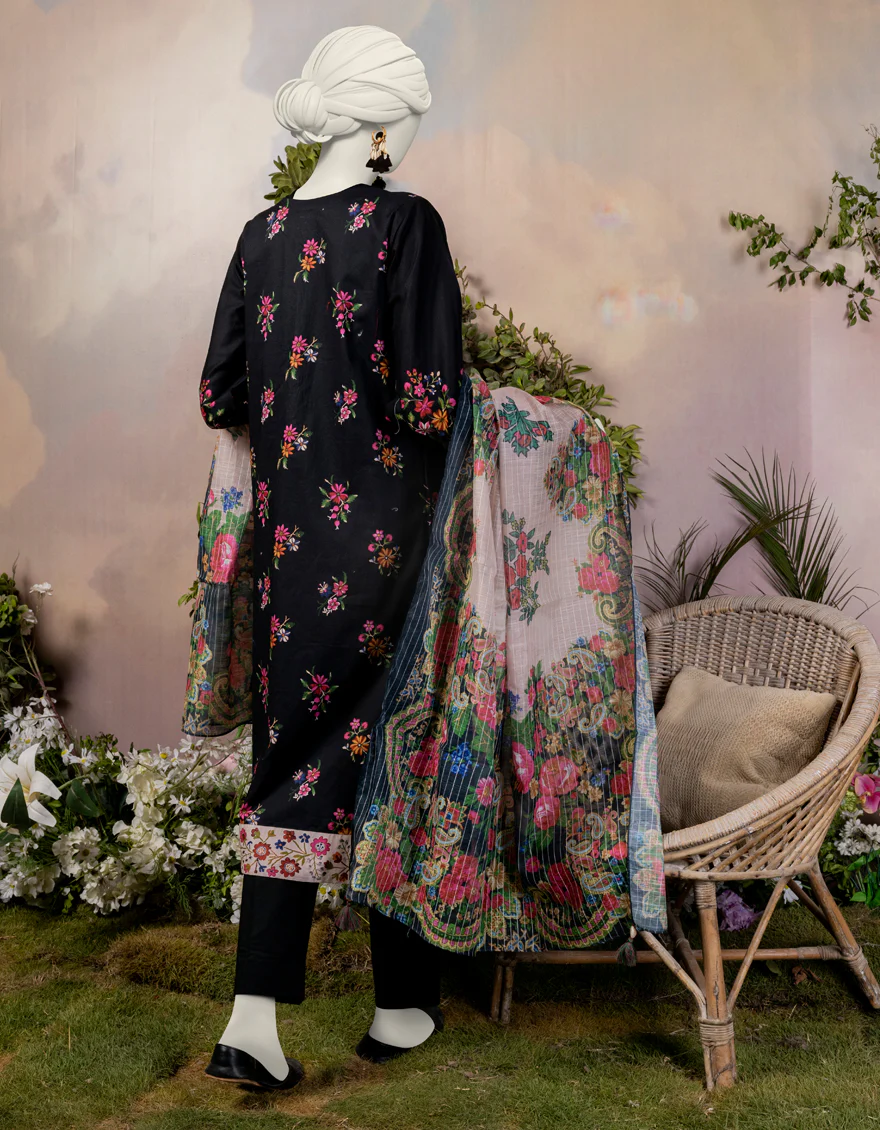 BLACK LAWN 2PC STITCHED | JJPW-JW2-S-24-7003 FB/FOLK-04 - Image 2