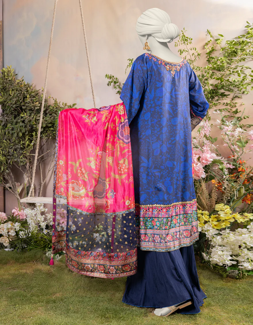 BLUE SILK 3PC STITCHED | JJPW-S-JPS-24-3938 FB/INARA-04 - Image 2