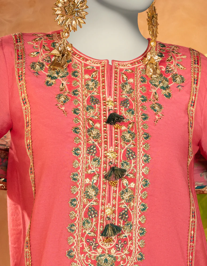PINK COTTON SILK 3PC STITCHED | JJPW-S-JPS-25-3910 FB/DANEEN-10 - Image 4