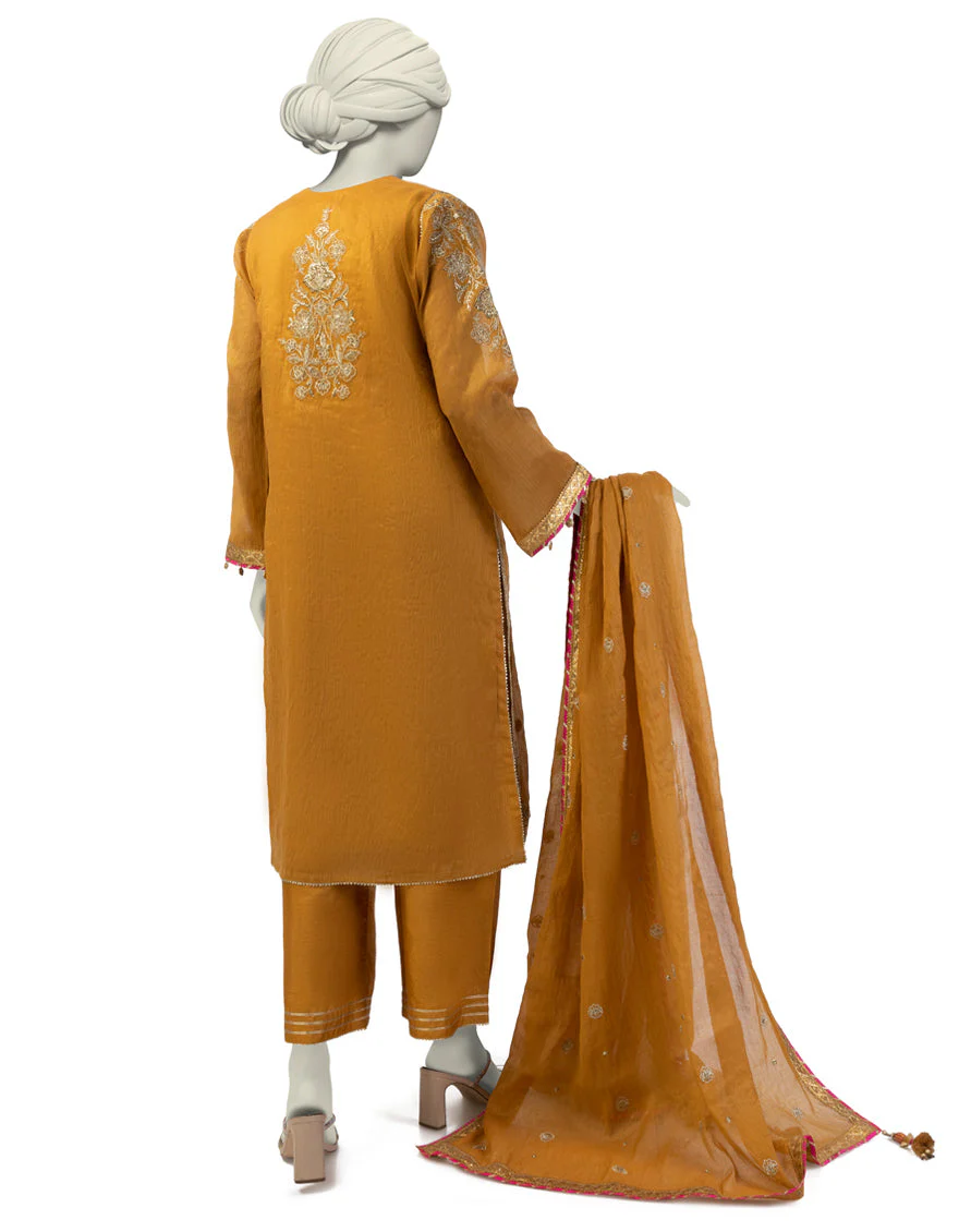 BROWN COTTON 3PC STITCHED | JJPW-S-JPS-25-3922 FB/INARA-8 - Image 2
