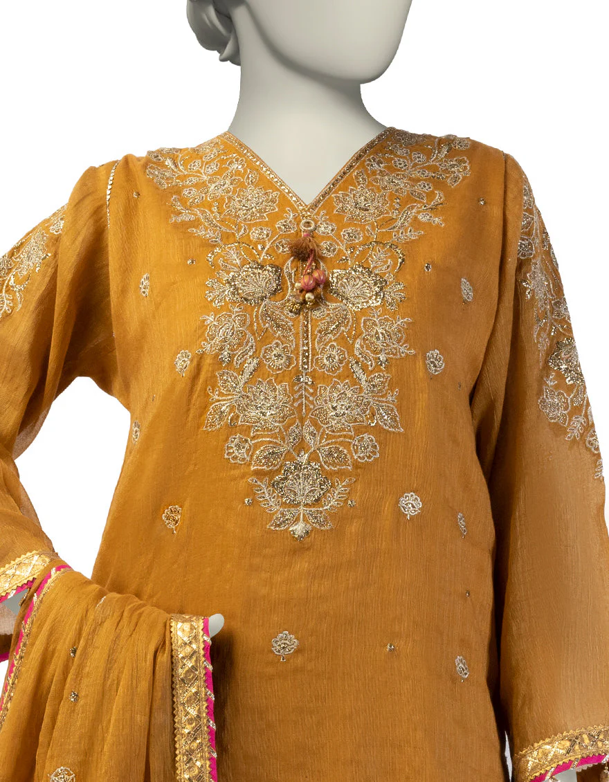 BROWN COTTON 3PC STITCHED | JJPW-S-JPS-25-3922 FB/INARA-8 - Image 3