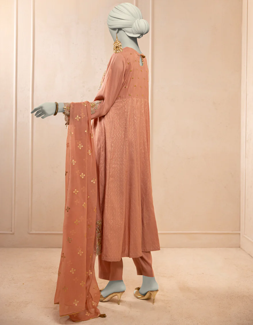 PINK SILK 3PC STITCHED | JJPW-S-JPS-25-3931 F - Image 2